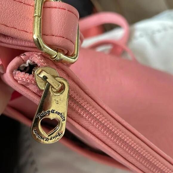 EUC Juicy Couture Pink Crossbody & NWT Card Case Key Fob Bundle - Picture 6 of 6